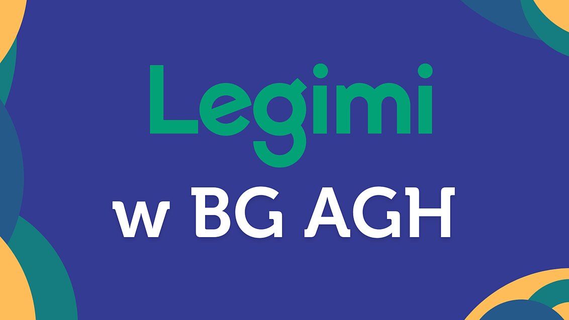 Grafika z napisem: Legimi w BG AGH