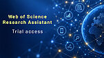 Text: Web of Science Research Assistant. Trial Access.